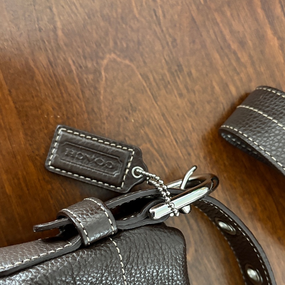 Coach Dark Brown Leather Crossbody Bag